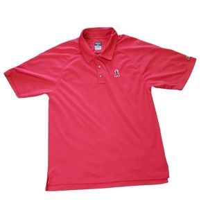 Los Angeles Angels Polo Shirt Reebok MLB Baseball Collared Tee So Cal Red Small